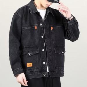 Men's Casual Button Down Denim Jacket Classic Jean Coat