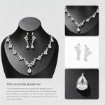 Rhinestone Jewelry Set Necklace Earrings for Women