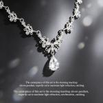 Rhinestone Jewelry Set Necklace Earrings for Women