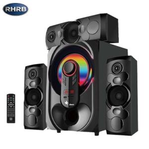 Powerful home theater system with bluetooth wooden subwoofer