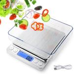CYFAZA Rechargeable Digital Food Scale with Gram and Ounce, Measuring Range 0.1g/3kg for Food, Baking, Cooking