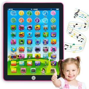addigoes Kids Learning Pad/Tablet Interactive Toddler Toys with Words Numbers Alphabets Music Electronic Educational Toy for Preschool Boys & Girls 3-8 Years Old (Pink)